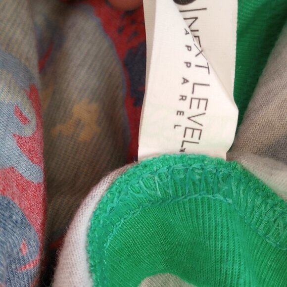 Next Level Green & Gray Santa Elf Buddy Tshirt - Men's - Unisex - XL - Picture 8 of 9